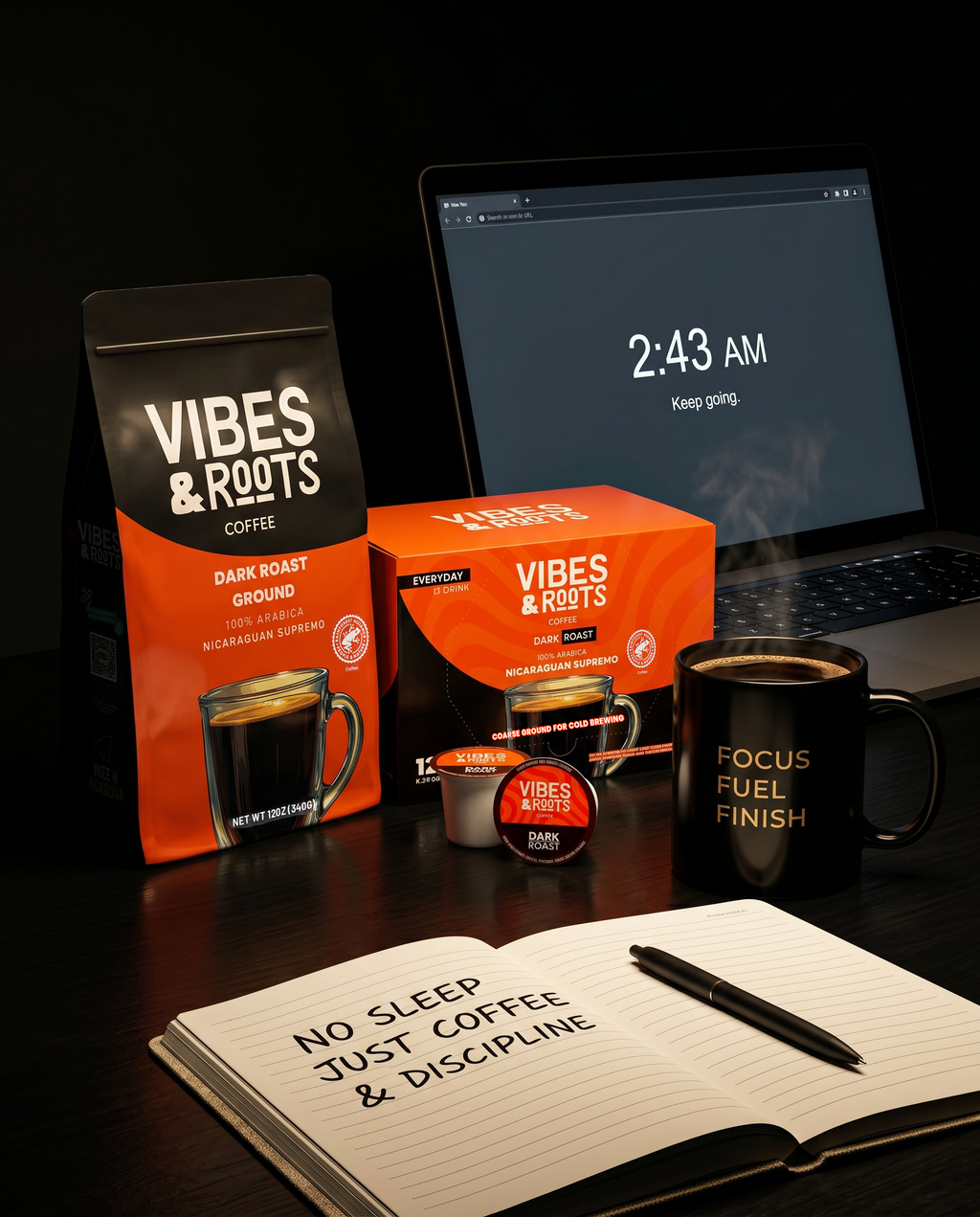 Vibes & Roots Dark Roast Coffee